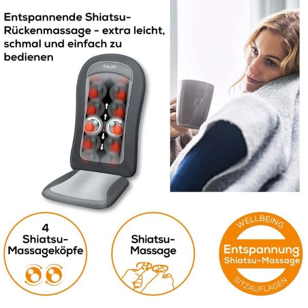 Đệm ghế massage Beurer MG206 hoàn hảo để sử dụng tại nhà và văn phòng