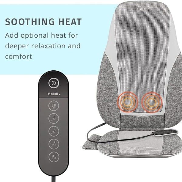Đệm massage Homedics MCS-382H/HJ nhào & rung có nhiệt, nhào sâu, remote cầm tay, sóng rung thắt lưng