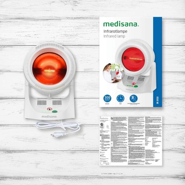 Đèn hồng ngoại Medisana IR850 có hẹn giờ, 300W, kính gốm chống UV