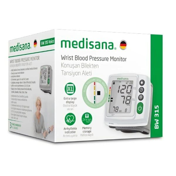 Máy đo huyết áp cổ tay Medisana BW315 bộ nhớ 120