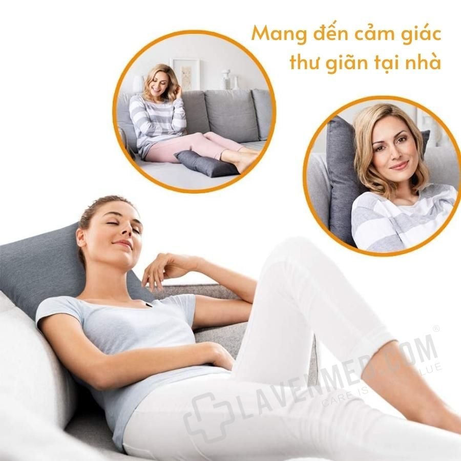 Gối massage Beurer MG135 với chức năng nhiệt và ánh sáng tùy chọn, 4 Đầu Massage Xoay