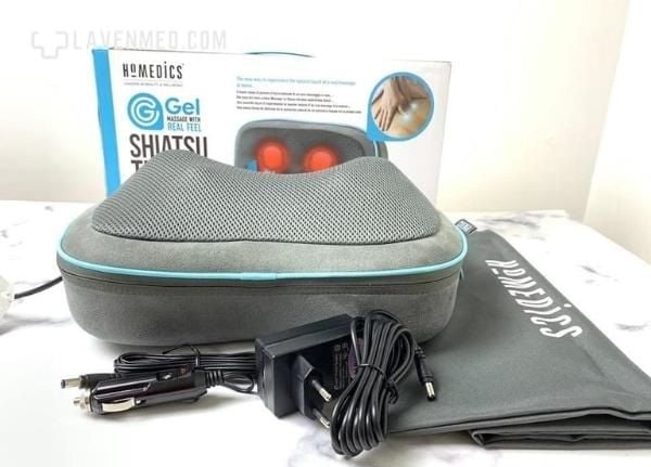 Gối massage HoMedics GST-550HRC shiatsu 3D công nghệ GEL - Pin sạc
