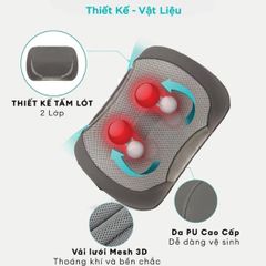  Gối massage HoMedics SP-100H-GB kèm nhiệt công nghệ Shiatsu 3D 