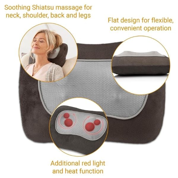 Gối massage Medisana MC840 công nghệ shiatsu cho lưng cổ gáy