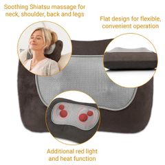  Gối massage Medisana MC840 công nghệ shiatsu cho lưng cổ gáy 