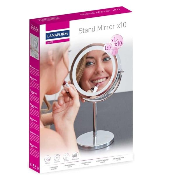 Gương trang điểm X10 Lanaform là sản phẩm trang nhã với hai mặt X1/X10.