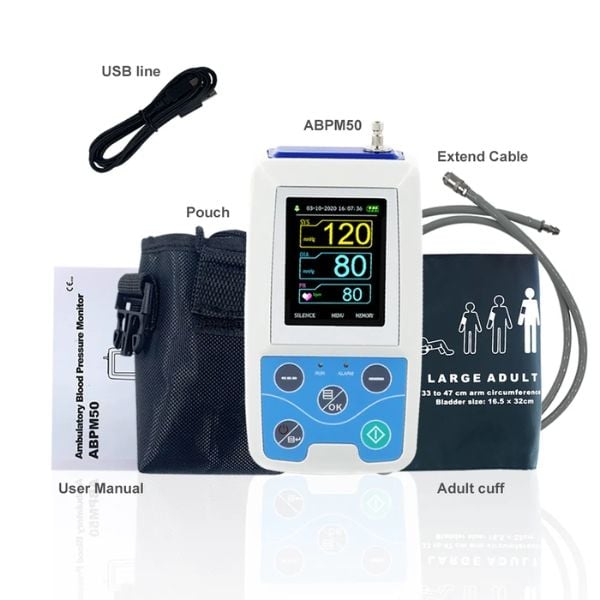 Holter huyết áp Contec ABPM50 - Máy đo huyết áp liên tục 24h