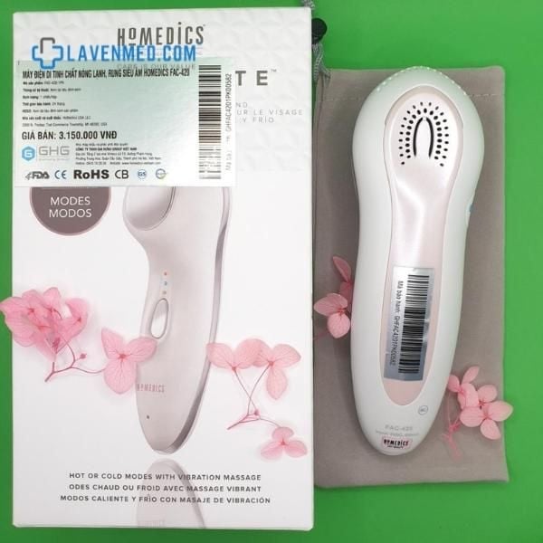 Máy di tinh chất HoMedics FAC-420 nóng lạnh, rung siêu âm