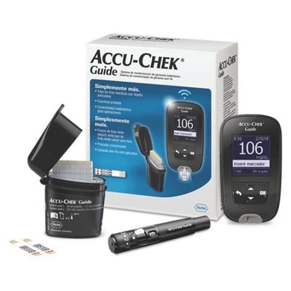 Máy đo đường huyết Accu Chek Guide + 25 que thử kết nối bluetooth