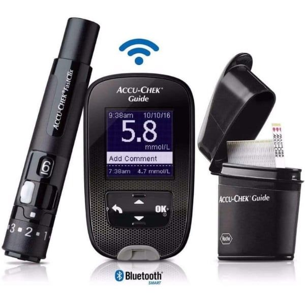 Máy đo đường huyết Accu Chek Guide + 25 que thử kết nối bluetooth