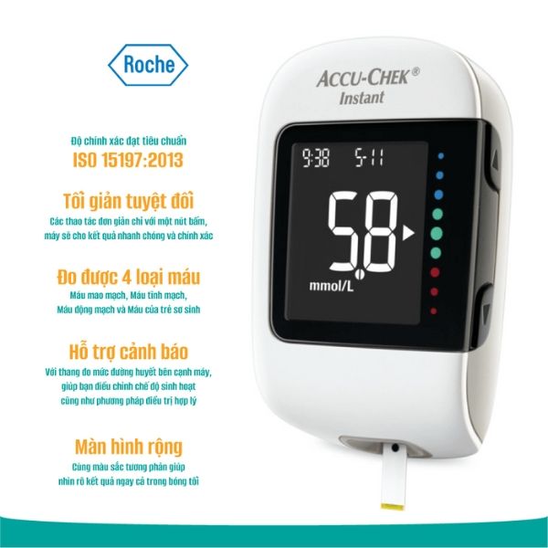 Máy đo đường huyết Accu Chek Instant nhập khẩu Đức