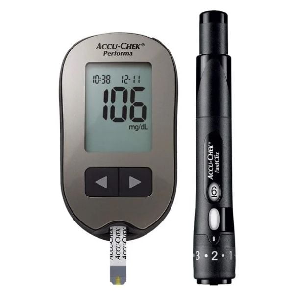 Máy đo đường huyết Accu Chek Performa tầm soát đường huyết trong máu -