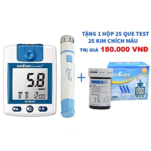 Máy đo đường huyết EasyGluco - Hàn Quốc