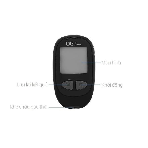 Máy đo đường huyết Ogcare kết quả chính xác trong 5 giây, 2 chế độ lưu
