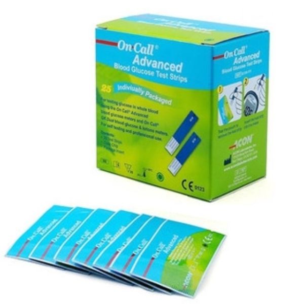 Máy đo đường huyết On Call Advanced kèm 25 que thử - Mỹ