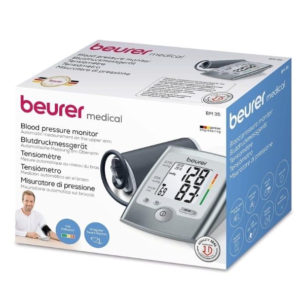 Máy đo huyết áp bắp tay Beurer BM35 tầm soát huyết áp dễ dàng tại nhà với bộ nhớ 2*60 kết quả