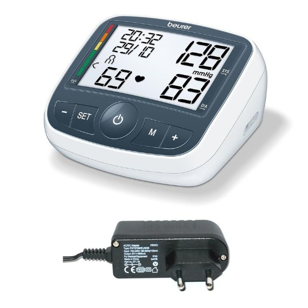 Máy đo huyết áp điện tử Beurer BM40 có kèm adapter dễ dàng đo huyết áp