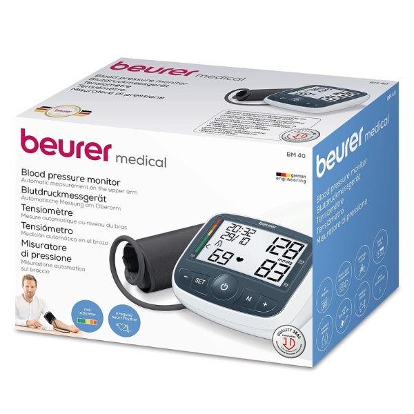 Máy đo huyết áp điện tử Beurer BM40 có kèm adapter dễ dàng đo huyết áp