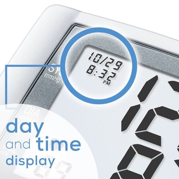 Máy đo huyết áp điện tử cổ tay Beurer BC30 cảnh báo rối loạn nhịp tim