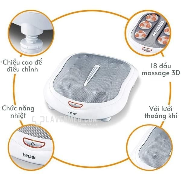 Máy massage chân Beurer FM60 là máy massage chân tiên tiến mang lại hiệu quả massage chân Shiatsu nhẹ nhàng