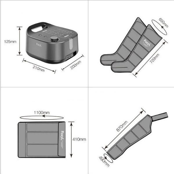 Các chi tiết và phụ kiện của Máy nén ép trị liệu FoxyL Air 7/ Air 9/ Air Multi - Won Industry, Hàn