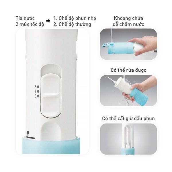 Máy tăm nước Panasonic EW-DJ10 mini bỏ túi dễ dàng chăm sóc răng miệng