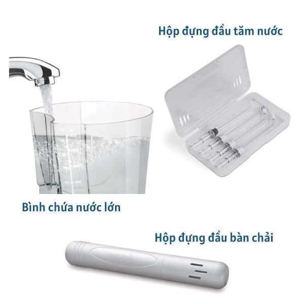 Máy tăm nước Waterpik WP-861 Complete Care 5.0 kèm bàn chải điện