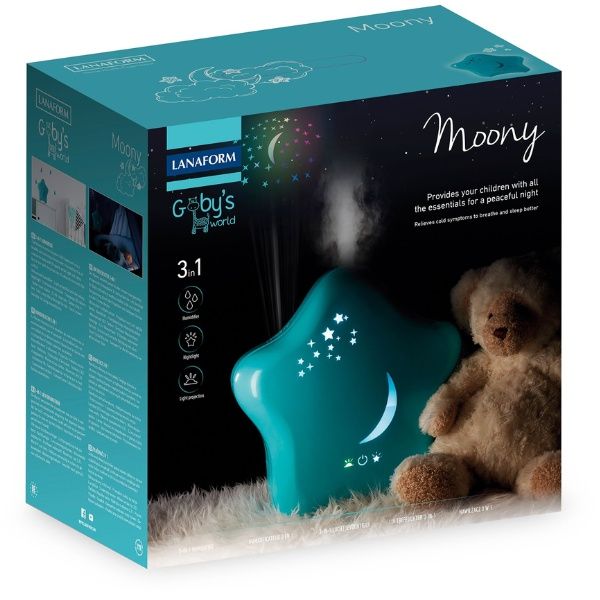 Máy tạo độ ẩm và khuếch tán tinh dầu Lanaform Moony có chiếu sao sáng