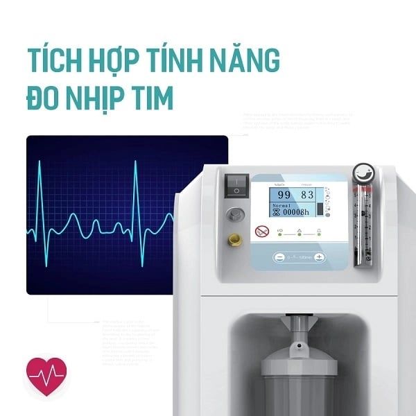 Máy tạo oxy Contec OC5B 7L/phút Oxy 93% và Xông Khí Dung