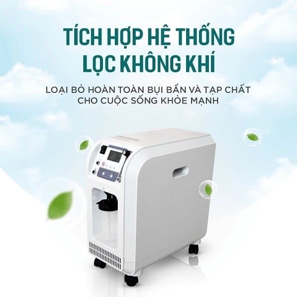 Máy tạo oxy Contec OC5B 7L/phút Oxy 93% và Xông Khí Dung