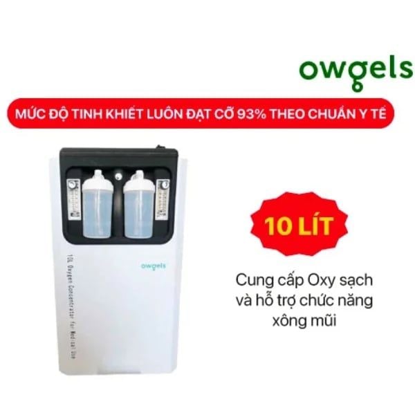 Máy tạo oxy Owgels 10 lít có xông khí dung OZ-5-01GW0