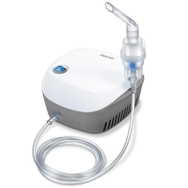 Máy xông mũi họng Beurer IH18 sử dụng công nghệ khí nén để phun sương thuốc dạng lỏng