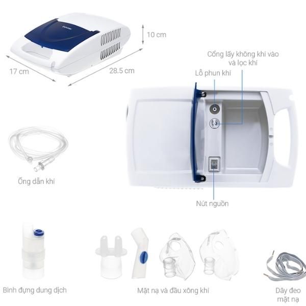 Máy xông mũi họng Beurer IH21 với công nghệ khí nén được sử dụng để điều trị các bệnh về đường hô hấp