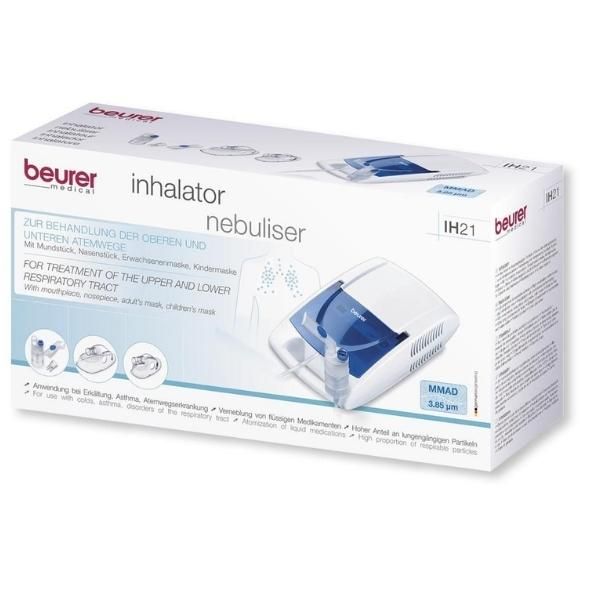 Máy xông mũi họng Beurer IH21 với công nghệ khí nén được sử dụng để điều trị các bệnh về đường hô hấp