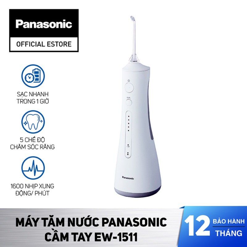 Máy tăm nước Panasonic EW1511 công nghệ sóng âm với 5 mức áp lực
