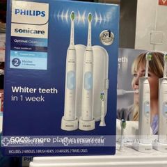  Set 2 Bàn chải đánh răng điện Philips Sonicare 5000 Optimal Clean HX6829/72 