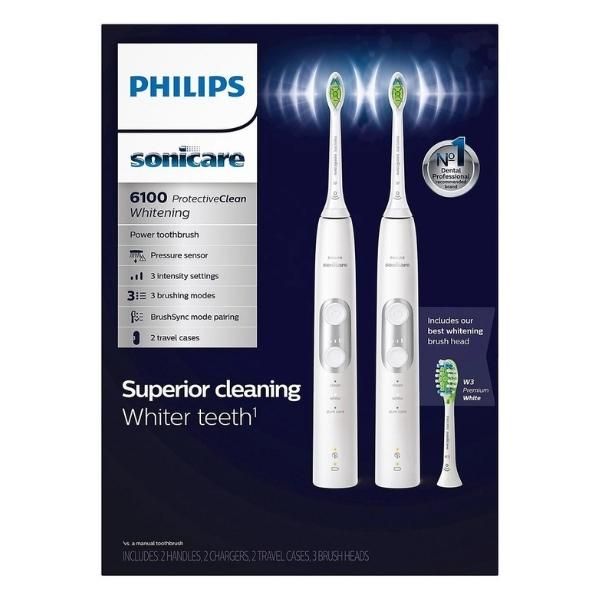 Set 2 Bàn chải đánh răng điện Philips Sonicare 6100 ProtectiveClean
