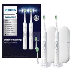  Set 2 Bàn chải đánh răng điện Philips Sonicare 6100 ProtectiveClean 