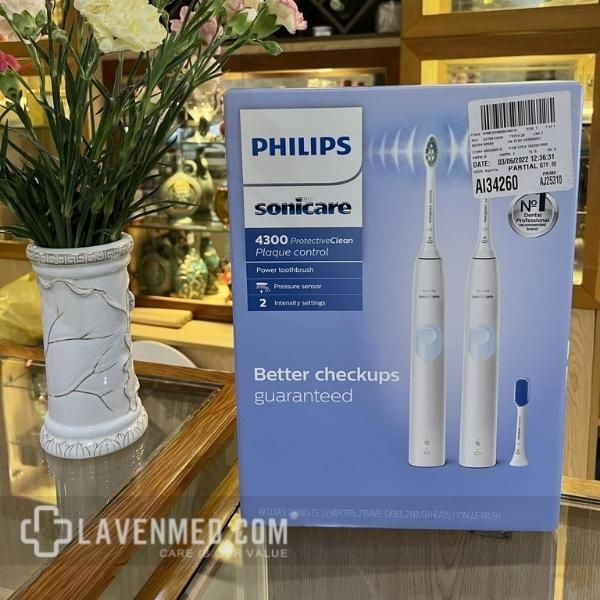 Bộ 2 Bàn chải đánh răng điện Philips Sonicare Protective Clean 4300