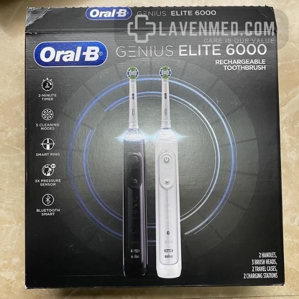Set 2 Bàn chải điện Oral-B Genius Elite 6002