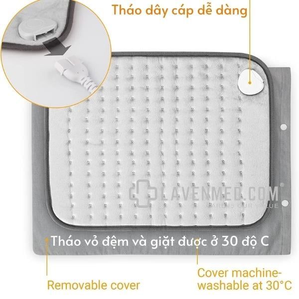 Tấm đệm sưởi Medisana HP605 (40x30cm) làm ấm nhanh, dễ dàng chườm đau