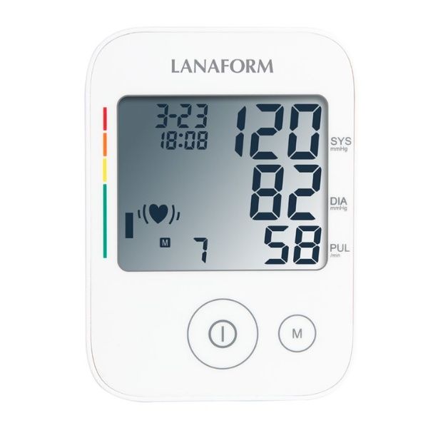 Máy đo huyết áp bắp tay Lanaform ABPM-100 cung cấp cảnh báo về mức huyết áp thông qua vạch màu