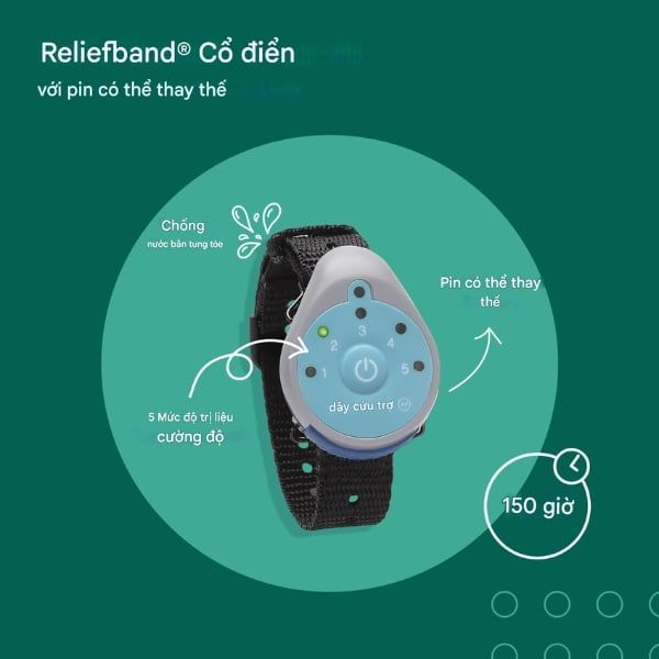 Vòng đeo tay Reliefband Classic Chống say tàu xe ốm nghén tiền đình