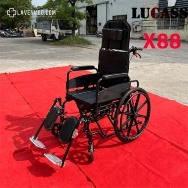 Xe lăn đa năng Lucass X88 có bô và ngả nằm