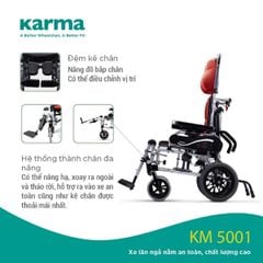  Xe lăn Karma KM-5001 có ngả nằm 