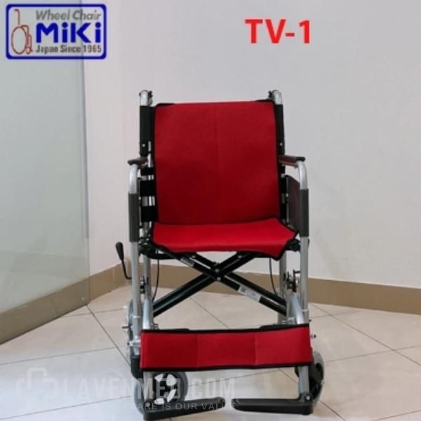 Xe lăn Miki TV-1 Nhật Bản chất liệu hợp kim nhôm siêu nhẹ chỉ 10kg