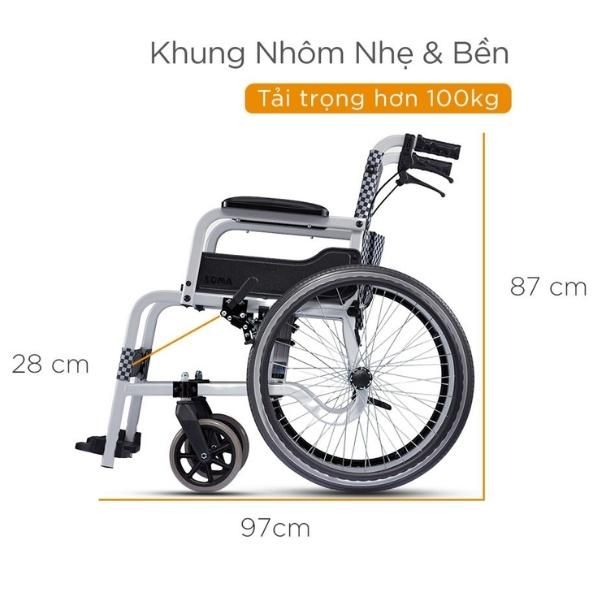 Xe lăn tay Karma Soma 105 siêu nhẹ hợp kim nhôm 11.5kg