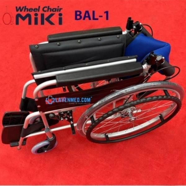 Xe lăn tay Miki BAL-1 (Nhật Bản) hợp kim nhôm siêu nhẹ chỉ 12kg