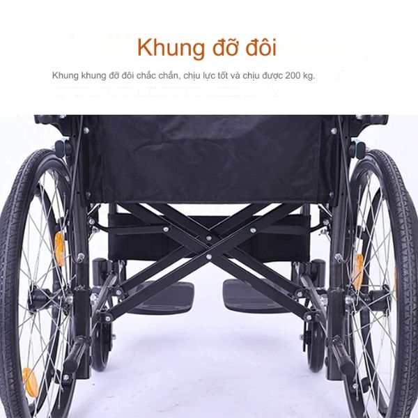 Khung đỡ đôi của Xe lăn tay nhôm Lucass X63L New siêu nhẹ chỉ 11.5kg
