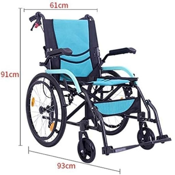 Kích thước khi mở của Xe lăn tay nhôm Lucass X63L New siêu nhẹ chỉ 11.5kg